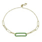 Pulsera de Plata Bañada en Oro con Esmeralda de Brasil