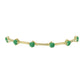 Pulsera de Plata Bañada en Oro con Esmeralda de Brasil