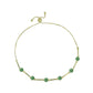 Pulsera de Plata Bañada en Oro con Esmeralda de Brasil