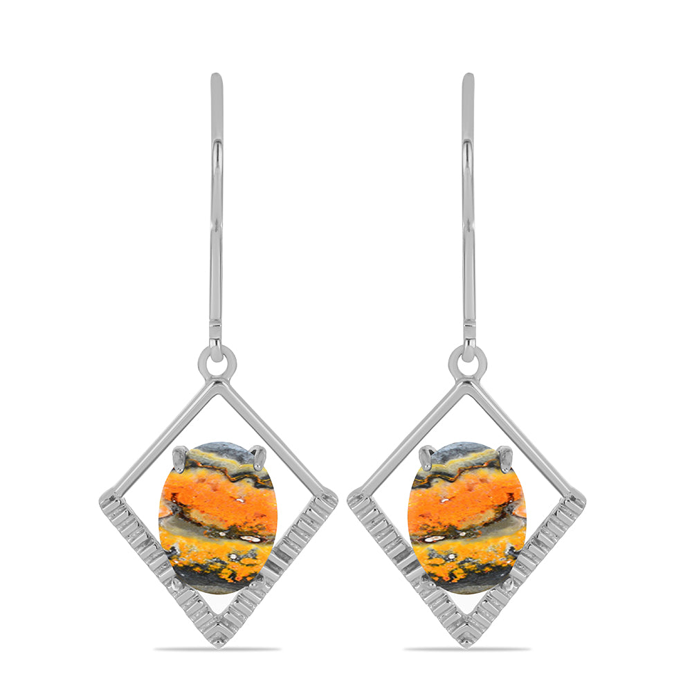 Pendientes de Plata con Jasper de Bumble Bee 1 
