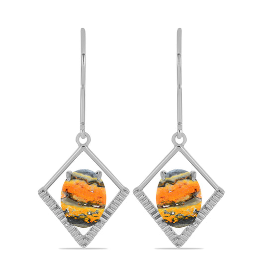 Pendientes de Plata con Jasper de Bumble Bee
