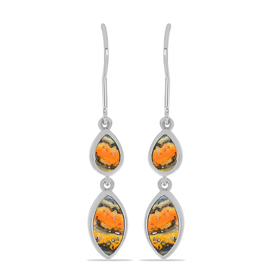 Pendientes de Plata con Jasper de Bumble Bee