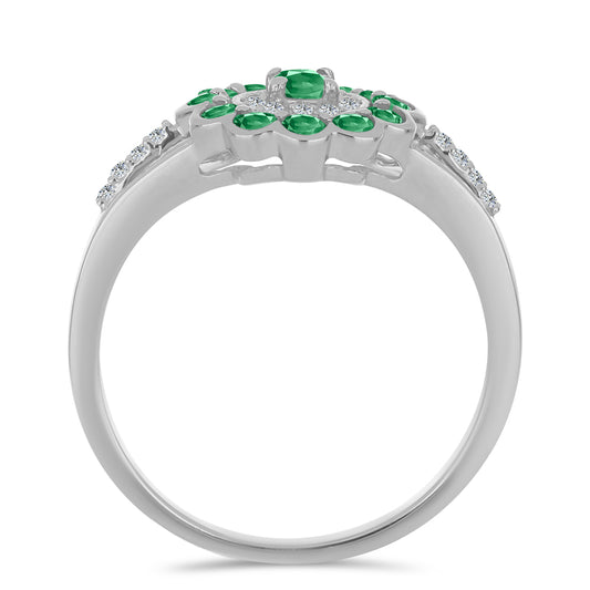 Anillo de Plata con Alejandrita natural y Topacio Blanco