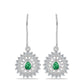 Pendientes de Plata con Alejandrita natural y Topacio Blanco