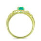 Anillo de Plata Bañada en Oro con Ópalo Verde Etíope de Lega Dembi