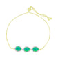 Pulsera de Plata Bañada en Oro con Ópalo Verde Etíope de Lega Dembi y Topacio Blanco