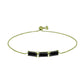 Pulsera de Plata Bañada en Oro con Espinela Negra