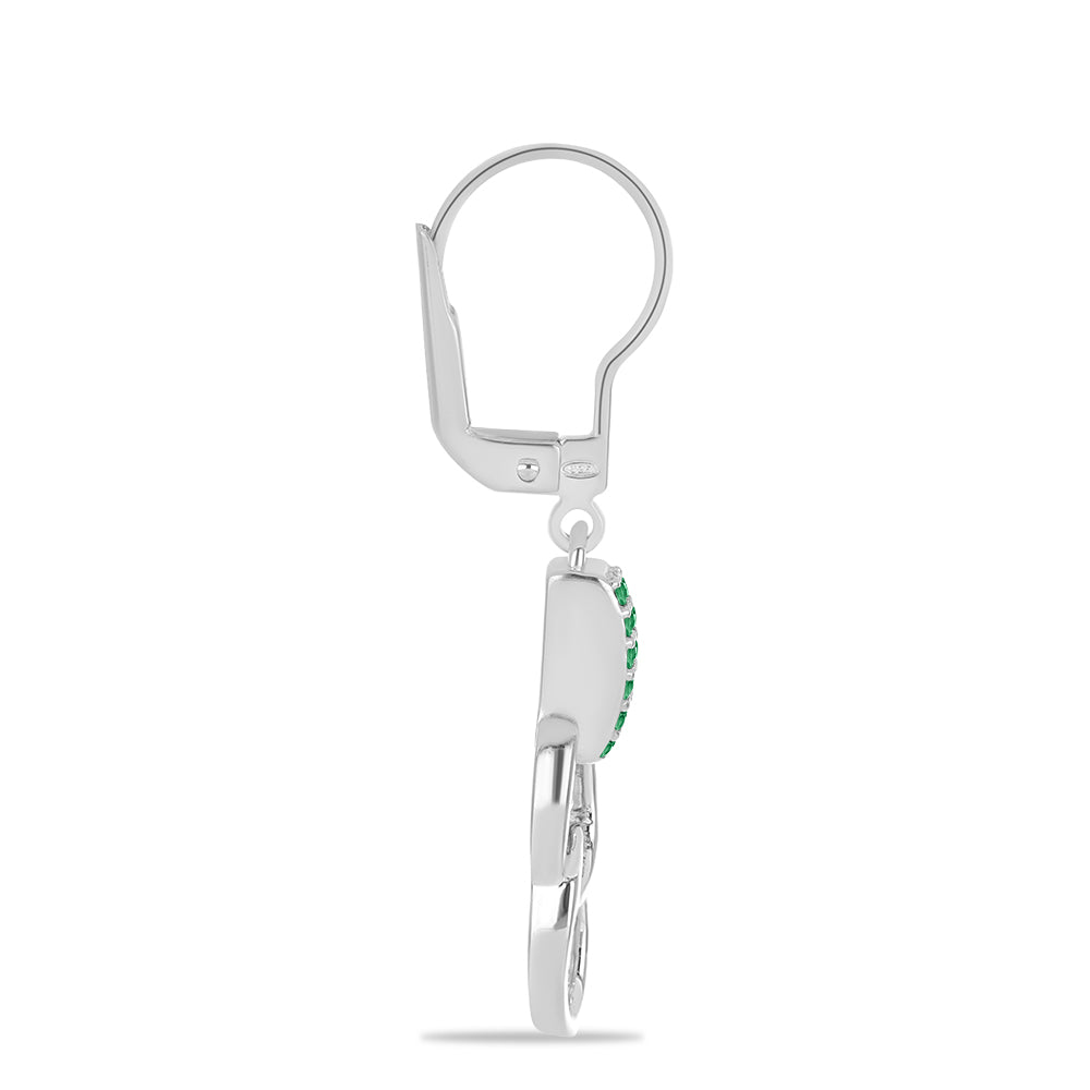 Pendientes de Plata con Moisanita azul real certificado y cultivado en laboratorio 2 