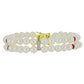 Pulsera de Plata Bañada en Oro con Perla de Agua Dulce y Rubí de Madagascar