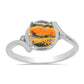 Anillo de Plata con Jasper de Bumble Bee y Topacio Blanco