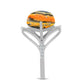 Anillo de Plata con Jasper de Bumble Bee y Topacio Blanco