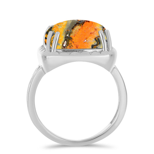 Anillo de Plata con Jasper de Bumble Bee