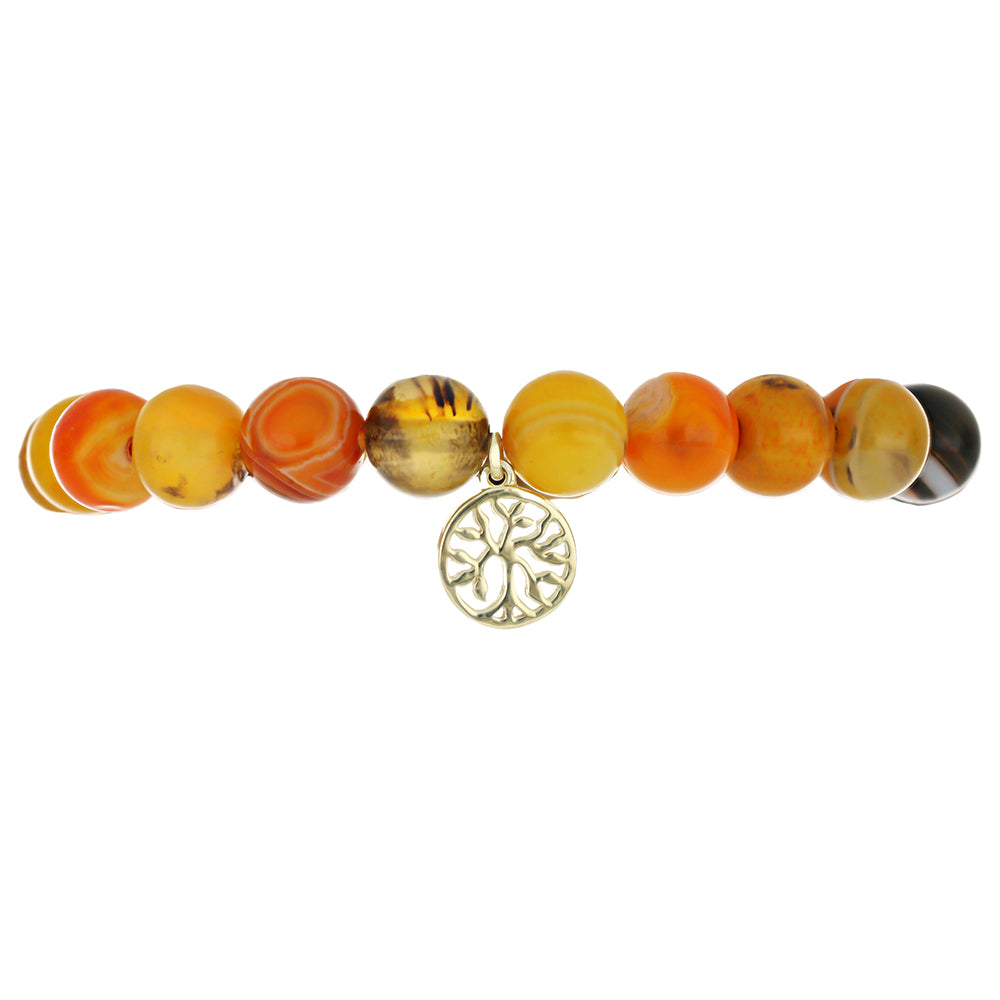 Pulsera de Plata Bañada en Oro con Jasper de Bumble Bee 2 