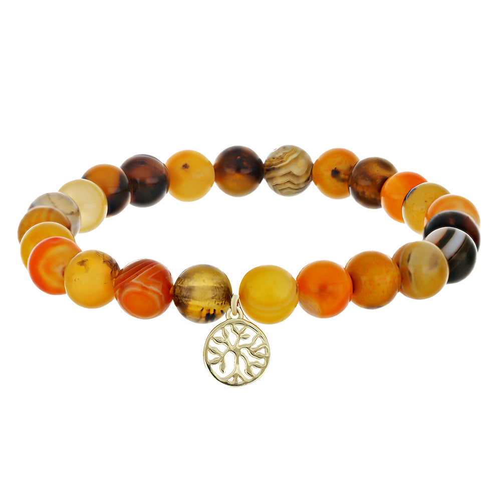 Pulsera de Plata Bañada en Oro con Jasper de Bumble Bee 1 