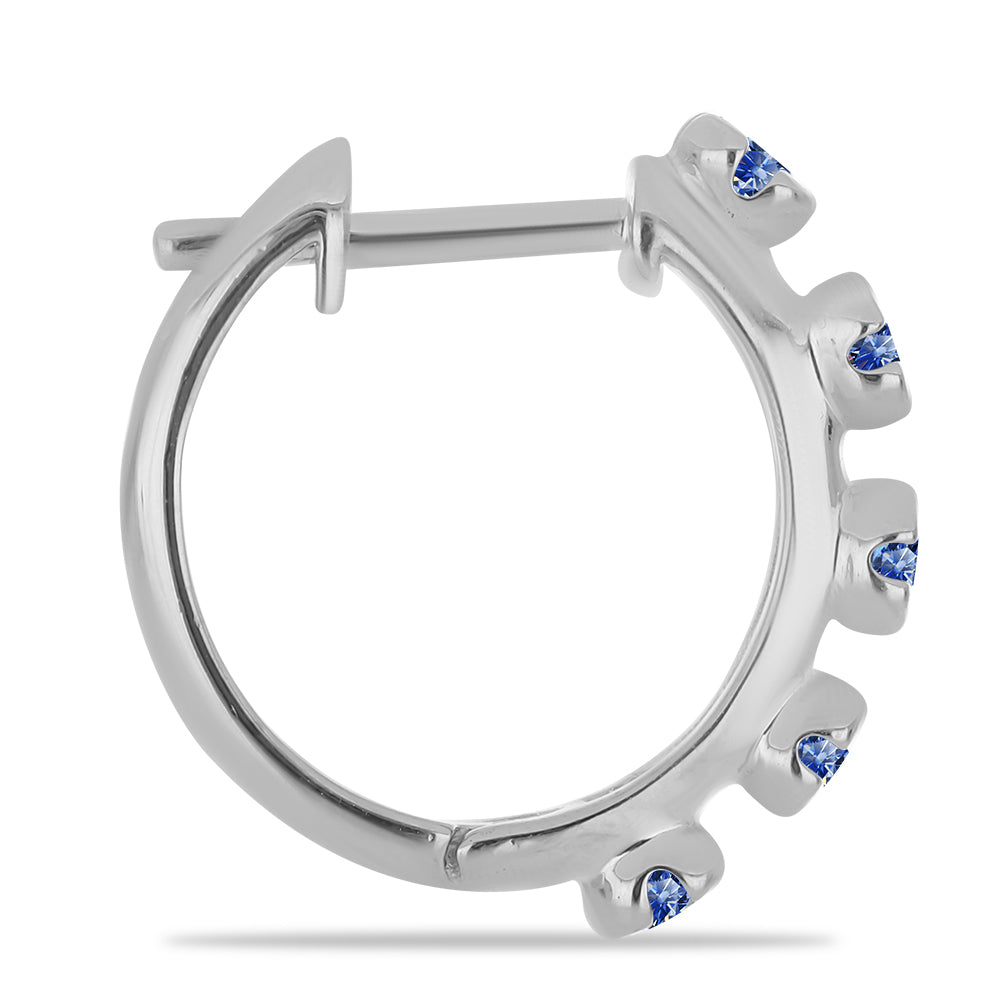 Pendientes de Plata con Moisanita azul real certificado y cultivado en laboratorio 2 