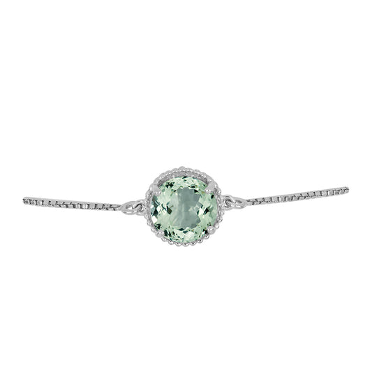 Pulsera de Plata con Amatista Verde