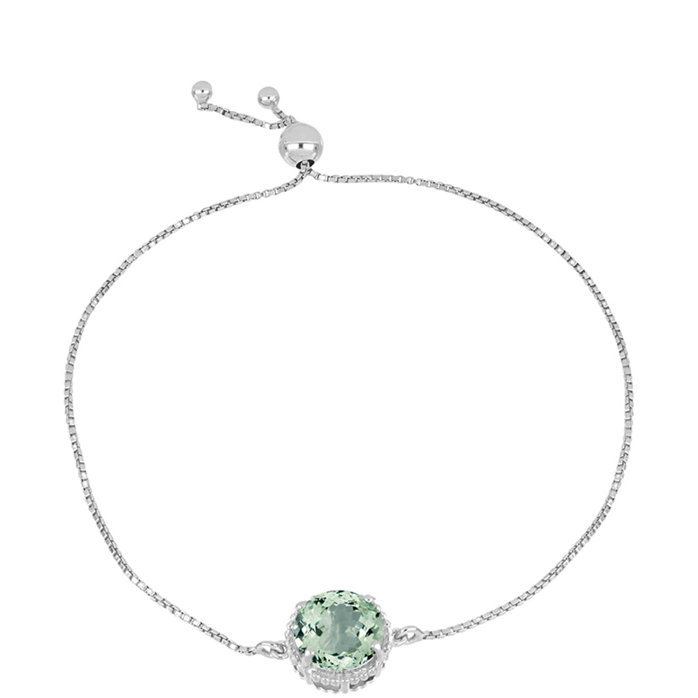 Pulsera de Plata con Amatista Verde