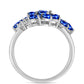 Anillo de Plata con Zafiro Azul Australiano y Topacio Blanco