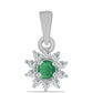 Conjunto de Plata con Rubí de Madagascar y Esmeralda de Brasil ( Colgante )