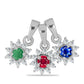 Conjunto de Plata con Rubí de Madagascar y Esmeralda de Brasil ( Colgante )