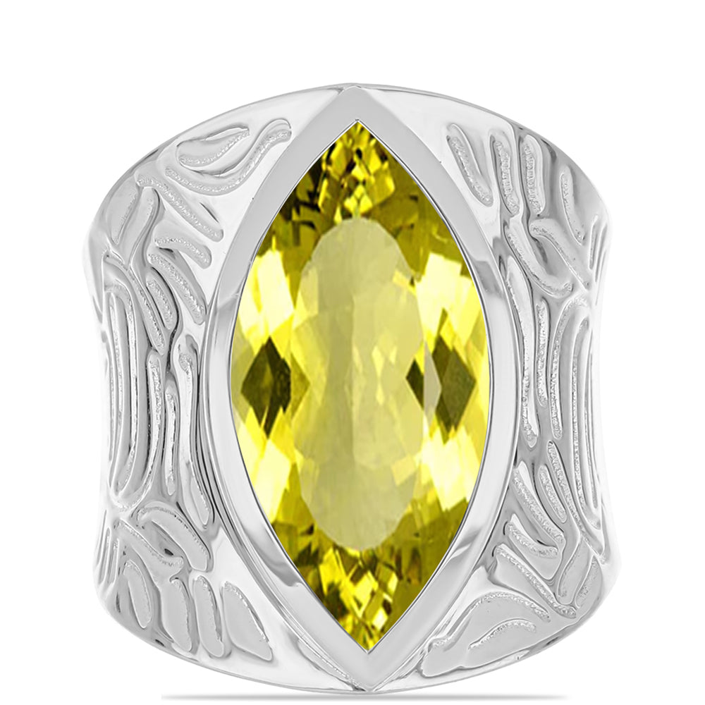 Anillo de Plata con Topacio Limón 1 