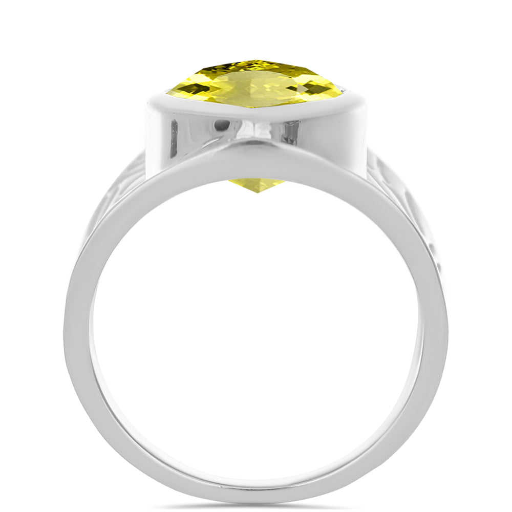 Anillo de Plata con Topacio Limón 2 