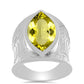 Anillo de Plata con Topacio Limón