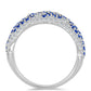 Anillo de Plata con Zafiro Azul Australiano y Topacio Blanco