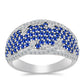 Anillo de Plata con Zafiro Azul Australiano y Topacio Blanco
