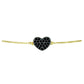 Pulsera de Plata Bañada en Oro con Obsidiana
