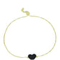 Pulsera de Plata Bañada en Oro con Obsidiana