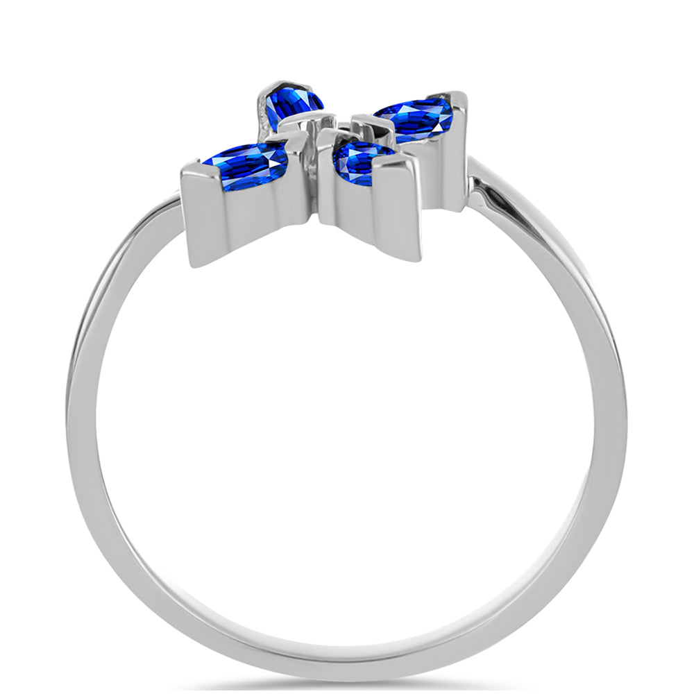 Anillo de Plata con Zafiro Azul Australiano 2 
