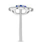 Anillo de Plata con Zafiro Azul Australiano y Topacio Blanco