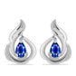 Pendientes de Plata con Zafiro Azul Australiano