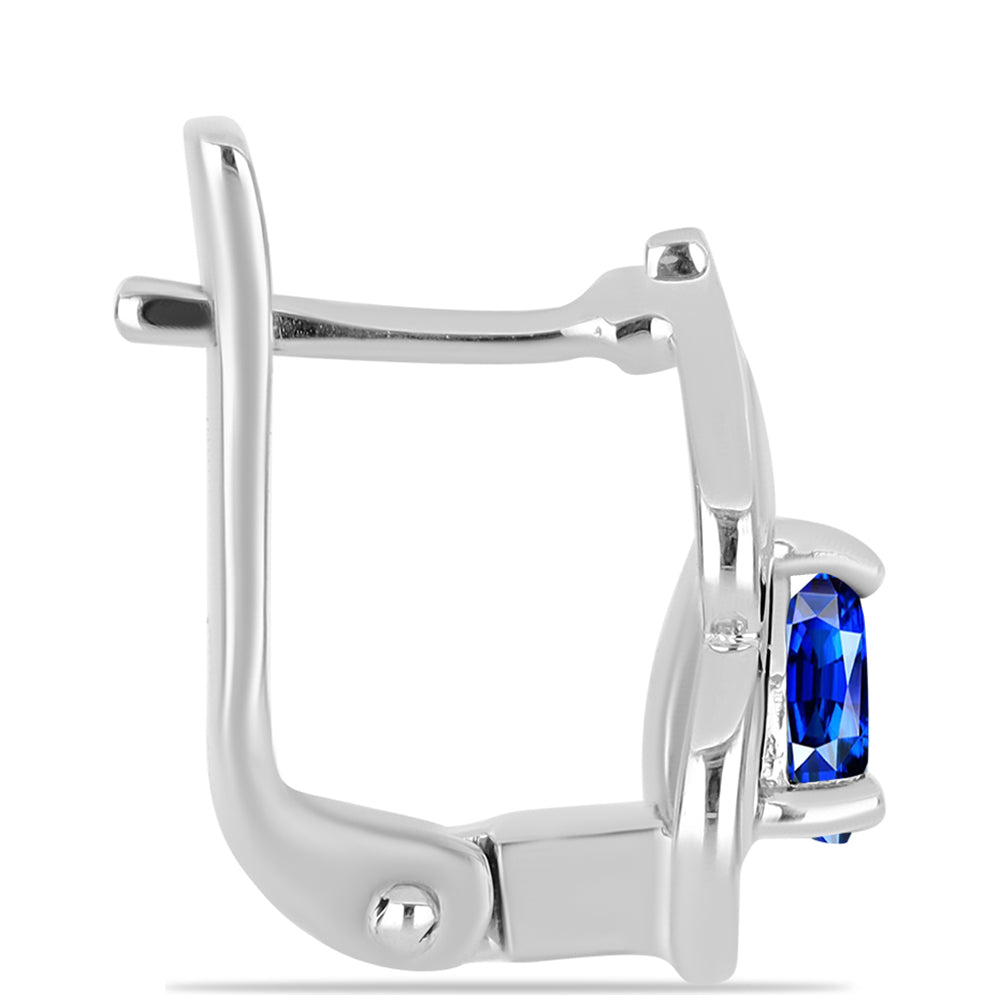 Pendientes de Plata con Zafiro Azul Australiano 2 