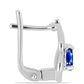 Pendientes de Plata con Zafiro Azul Australiano
