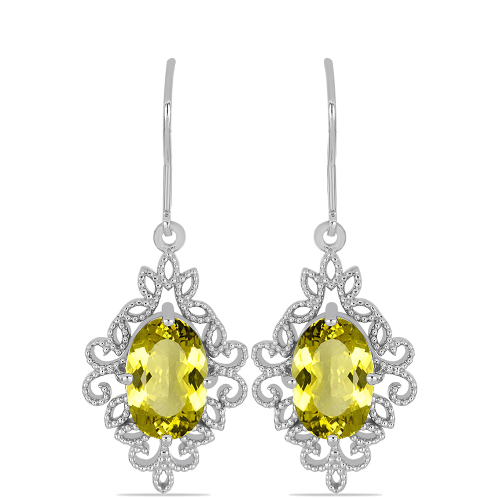 Pendientes de Plata con Topacio Limón 1 