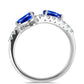 Anillo de Plata con Zafiro Azul Australiano y Topacio Blanco