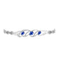 Pulsera de Plata con Zafiro Azul Australiano y Topacio Blanco