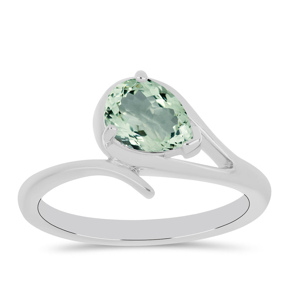 Anillo de Plata con Amatista Verde