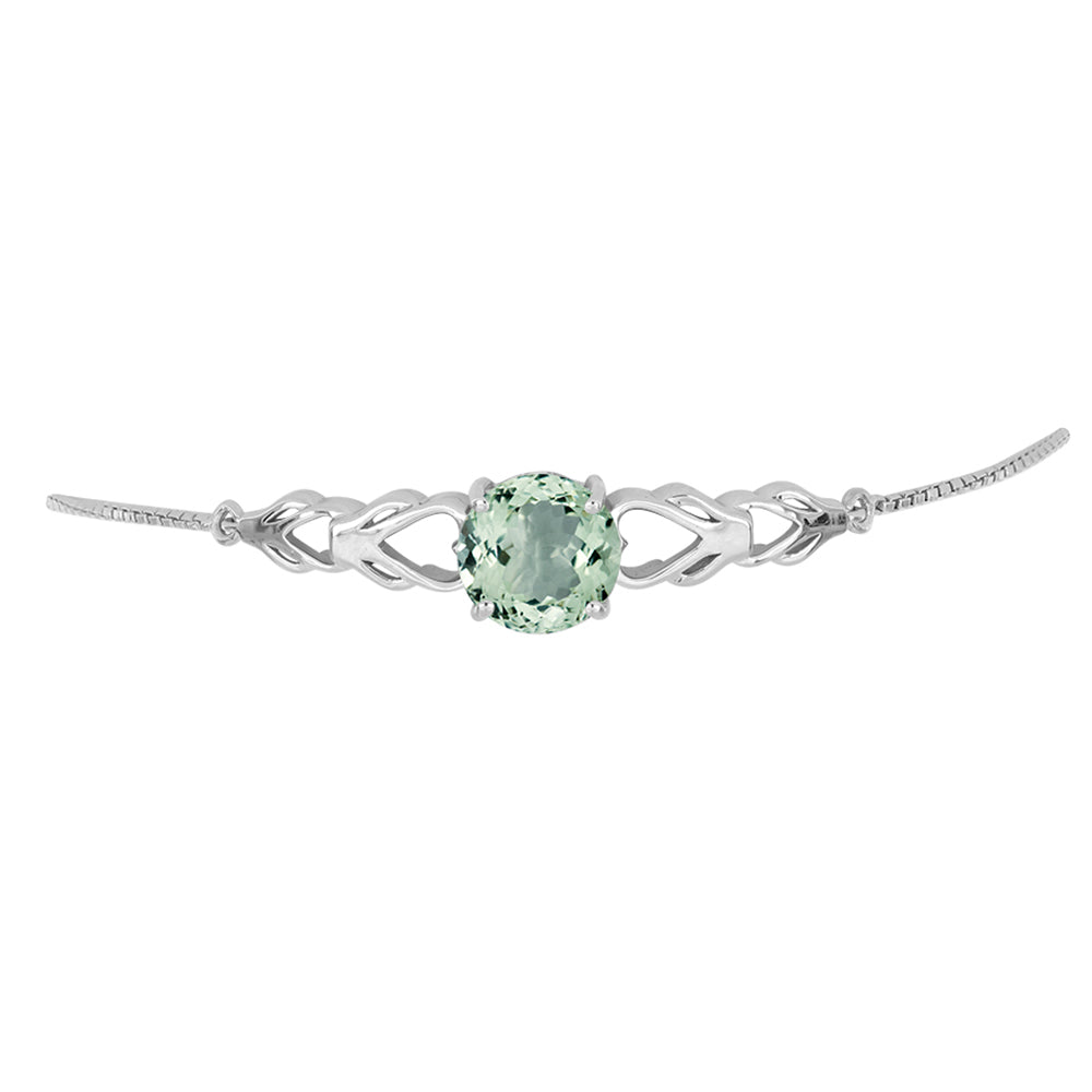Pulsera de Plata con Amatista Verde
