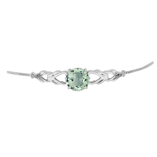 Pulsera de Plata con Amatista Verde
