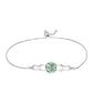 Pulsera de Plata con Amatista Verde