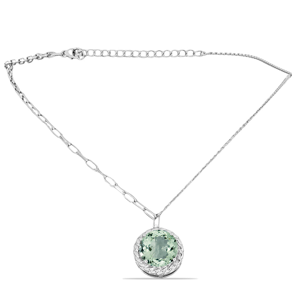 Collar de Plata con Amatista Verde 1 