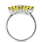 Anillo de Plata con Topacio Limón y Topacio Blanco