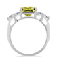 Anillo de Plata con Topacio Limón y Topacio Blanco