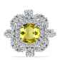 Anillo de Plata con Topacio Limón y Topacio Blanco