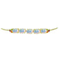 Pulsera de Plata Bañada en Oro con Ópalo Welo y Chakra Turmalina