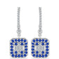 Pendientes de Plata con Zafiro Azul Australiano y Topacio Blanco