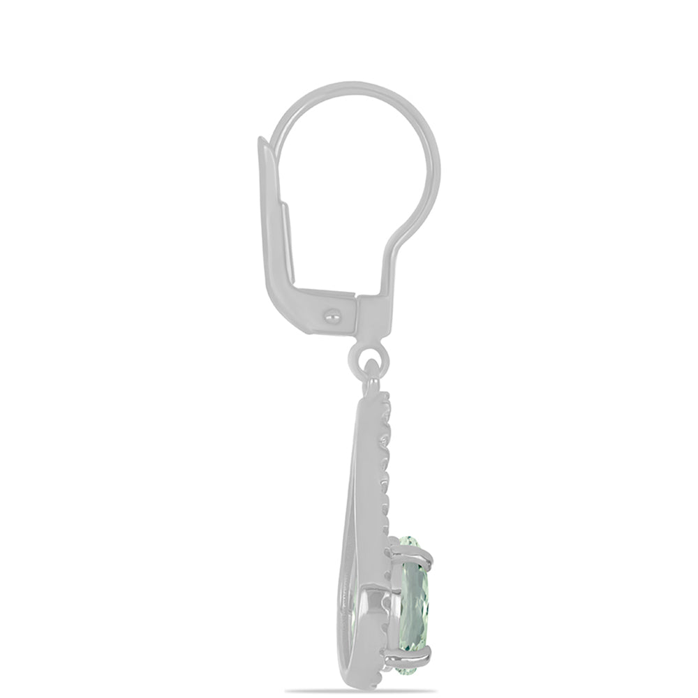 Pendientes de Plata con Amatista Verde